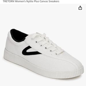 Tretorn white with black barely worn